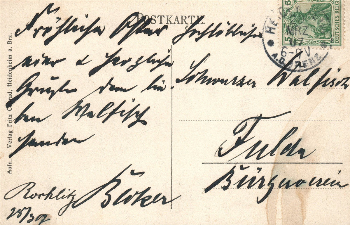 GERMANY HEIDENHEIM a. Brz. v. SIECHENBERG ANTIQUE POSTCARD