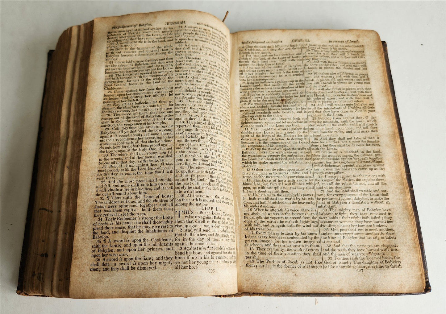 1818 BIBLE in ENGLISH antique AMERICANA New York