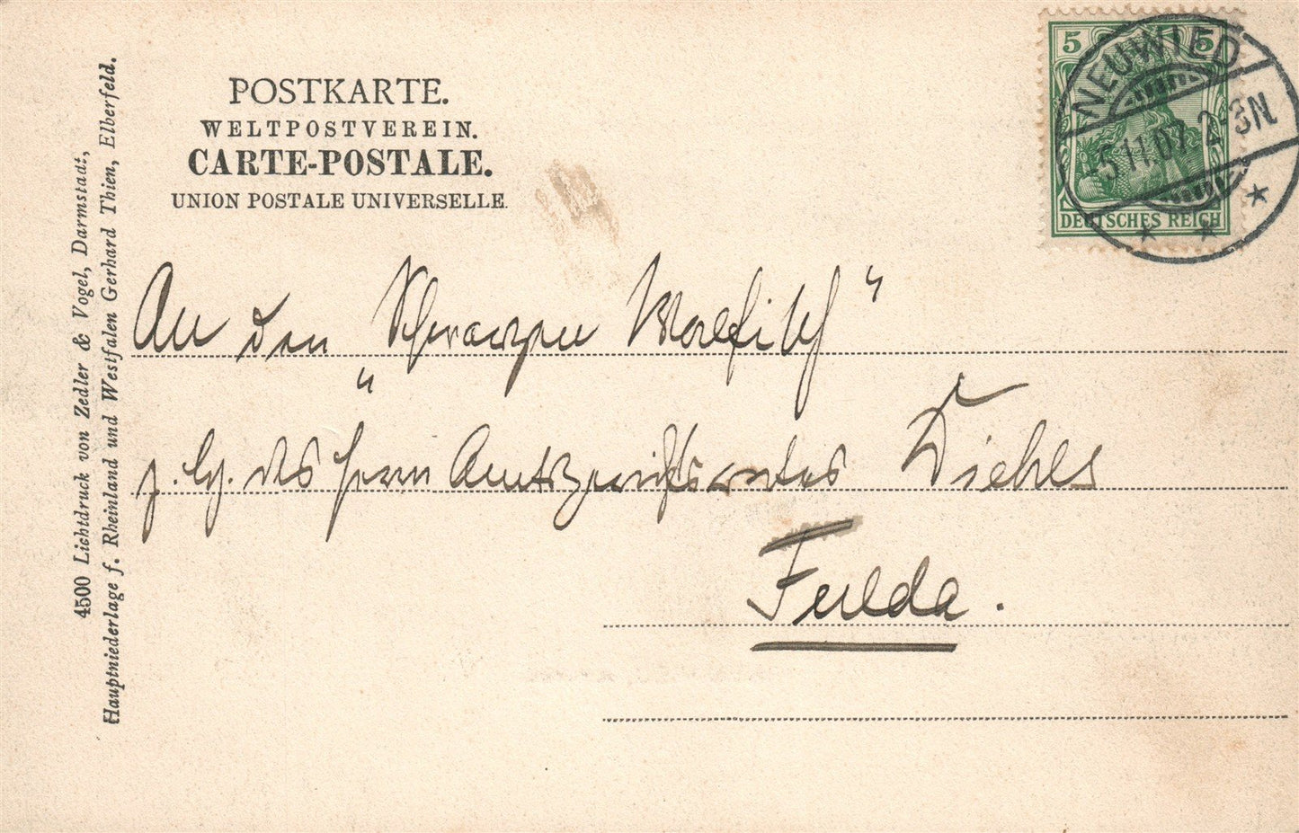 GERMANY NEUWIED, altwied ANTIQUE POSTCARD