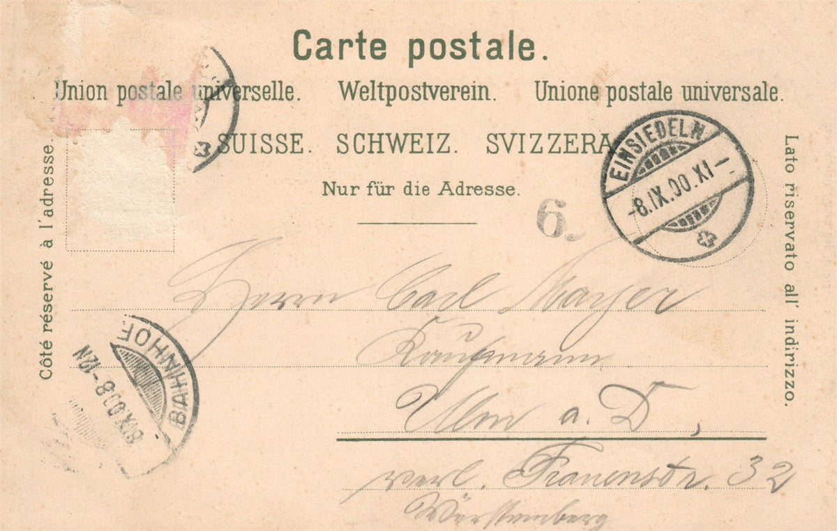 GERMANY EINSIEDELN ANTIQUE POSTCARD