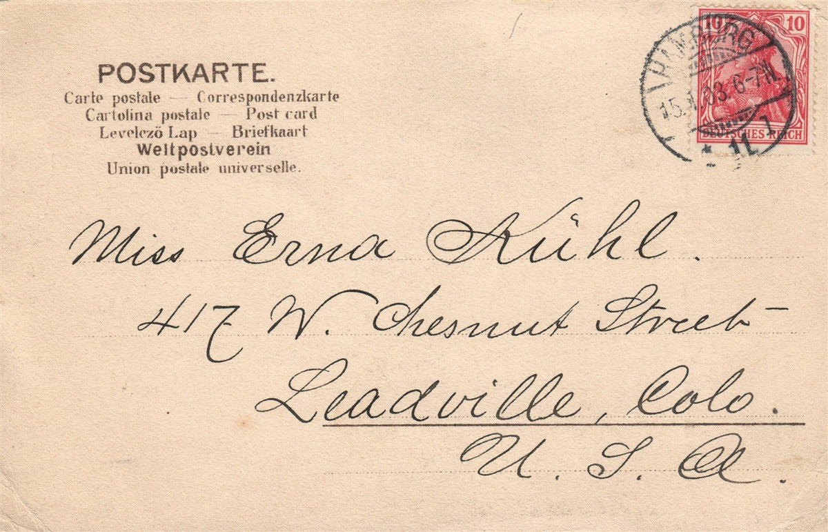 LOUISE of AUSTRIA PRINCESS of SAXONIA & HER TUROR ANDRE GIRON ANTIQUE POSTCARD