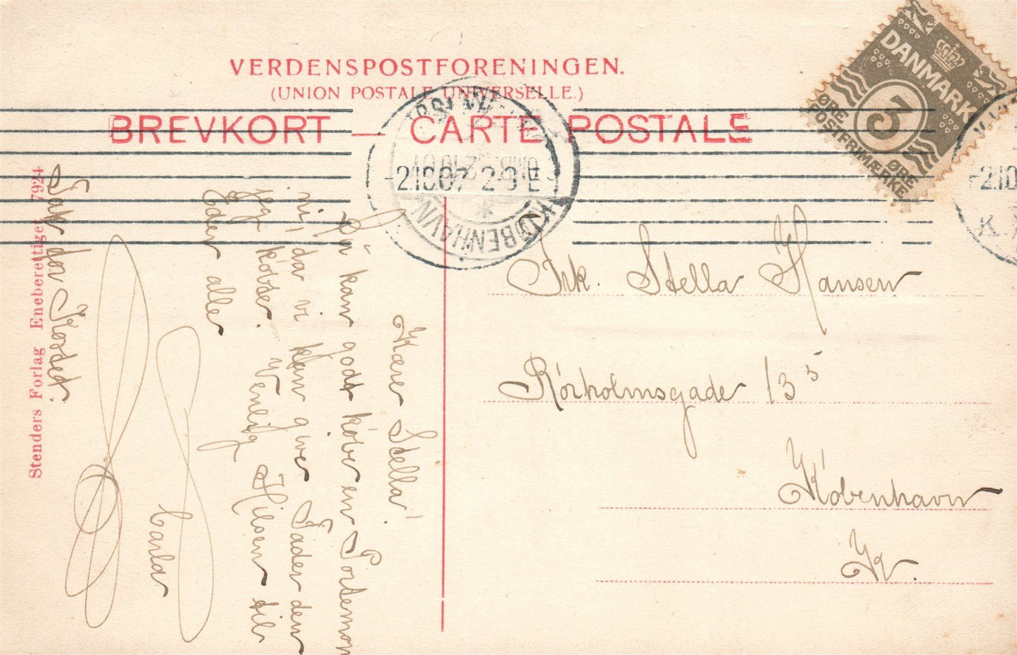 DENMARK THEATRE PLAY MALBERG - IDEALE MAGTER ANTIQUE POSTCARD
