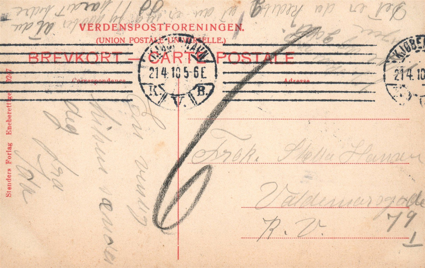 DENMARK THEATRE PLAY Herr LIEBMAN Der Var Engang ANTIQUE POSTCARD