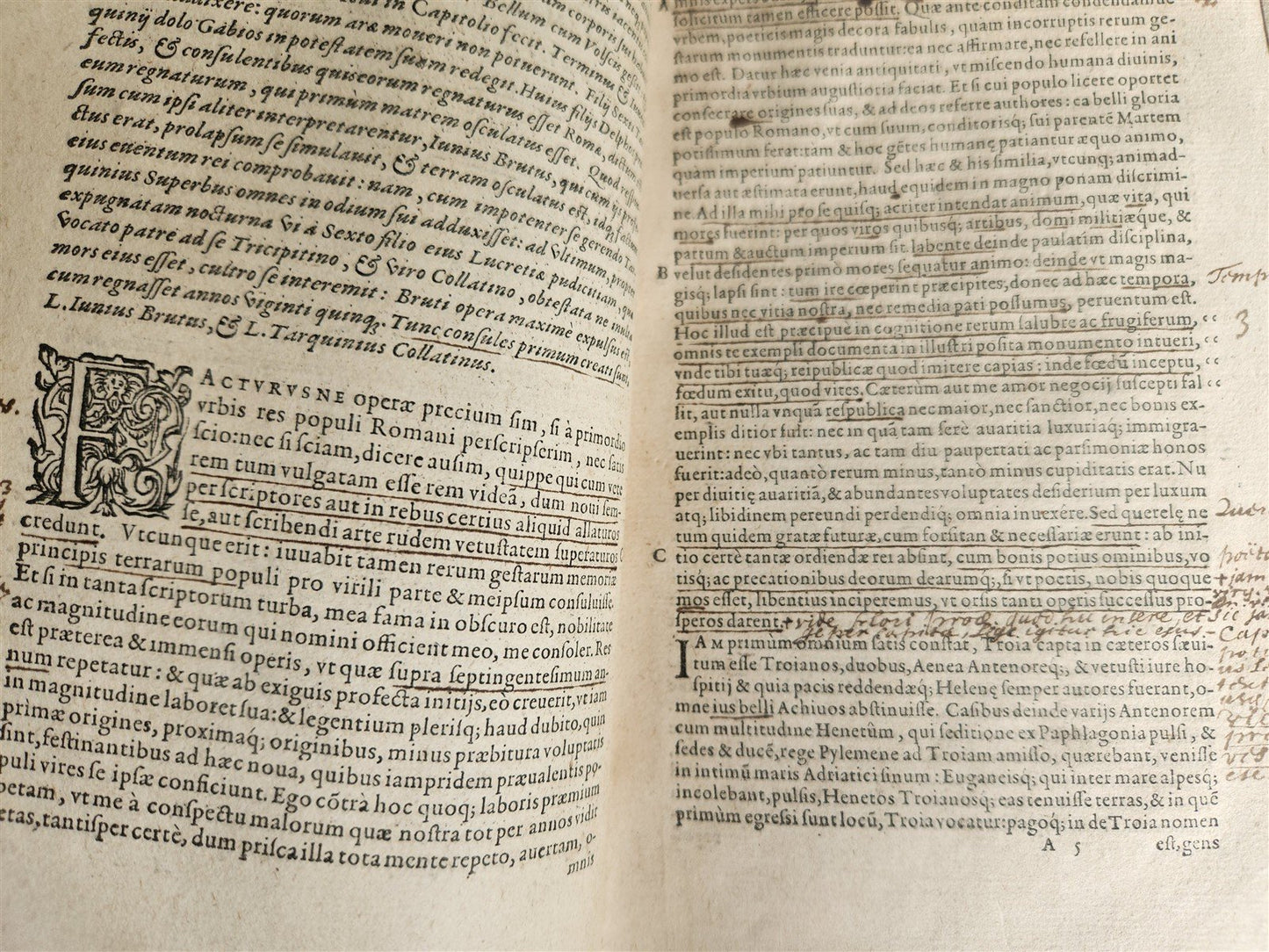 1588 TITUS LIVIUS ROMANAE HISTORIAE PRINCIPIS antique vellum bound ROMAN HISTORY