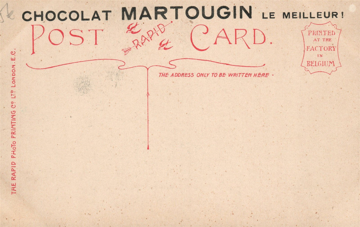 MISS ZENA DARE ACTRESS BELGIAN CHOCOLATE ADVERTISING ANTIQUE POSTCARD