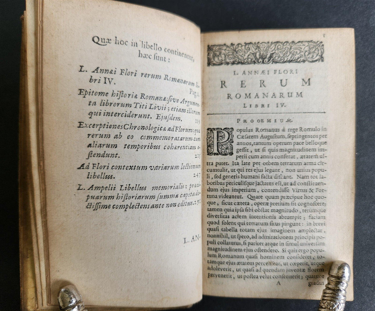 1657 ROMAN HISTORY of LUCIUS ANNAEUS FLORUS antique VELLUM BINDING Elzevir Press
