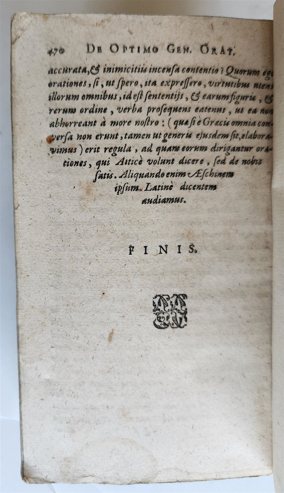 1693 M.T.CICERO de ORATORE antique BLIND TOOLED PIGSKIN BINDING