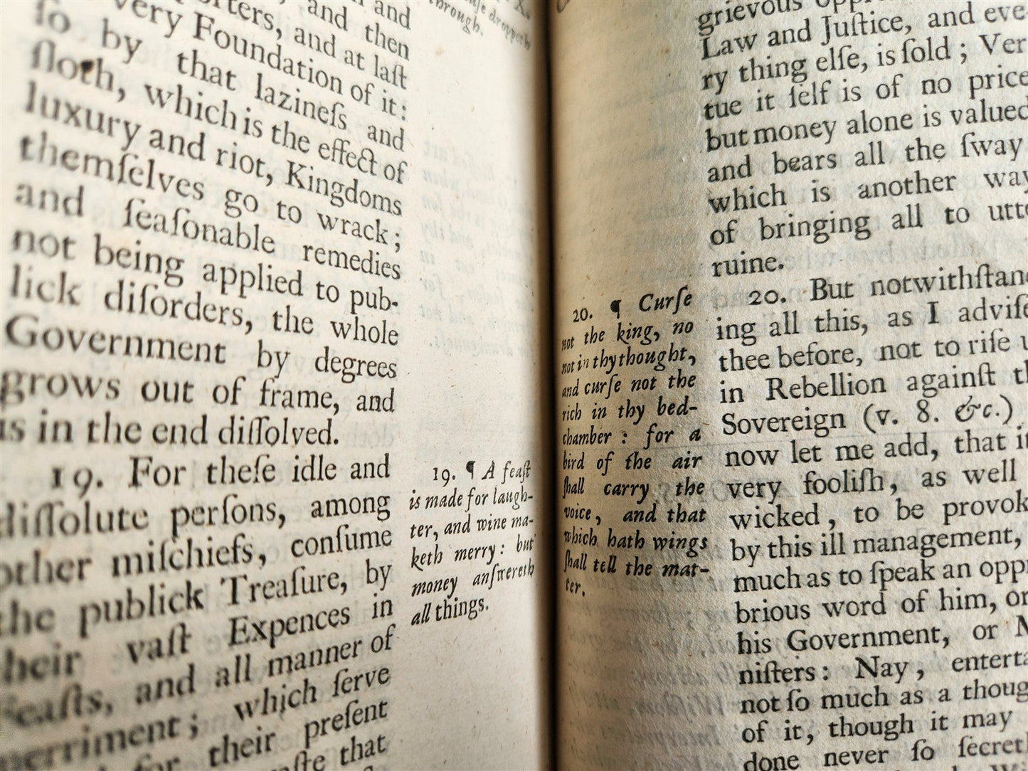 1685 PARAPHRASE upon BOOKS of ECCLESIATES & SONG of SOLOMON in English ANTIQUE