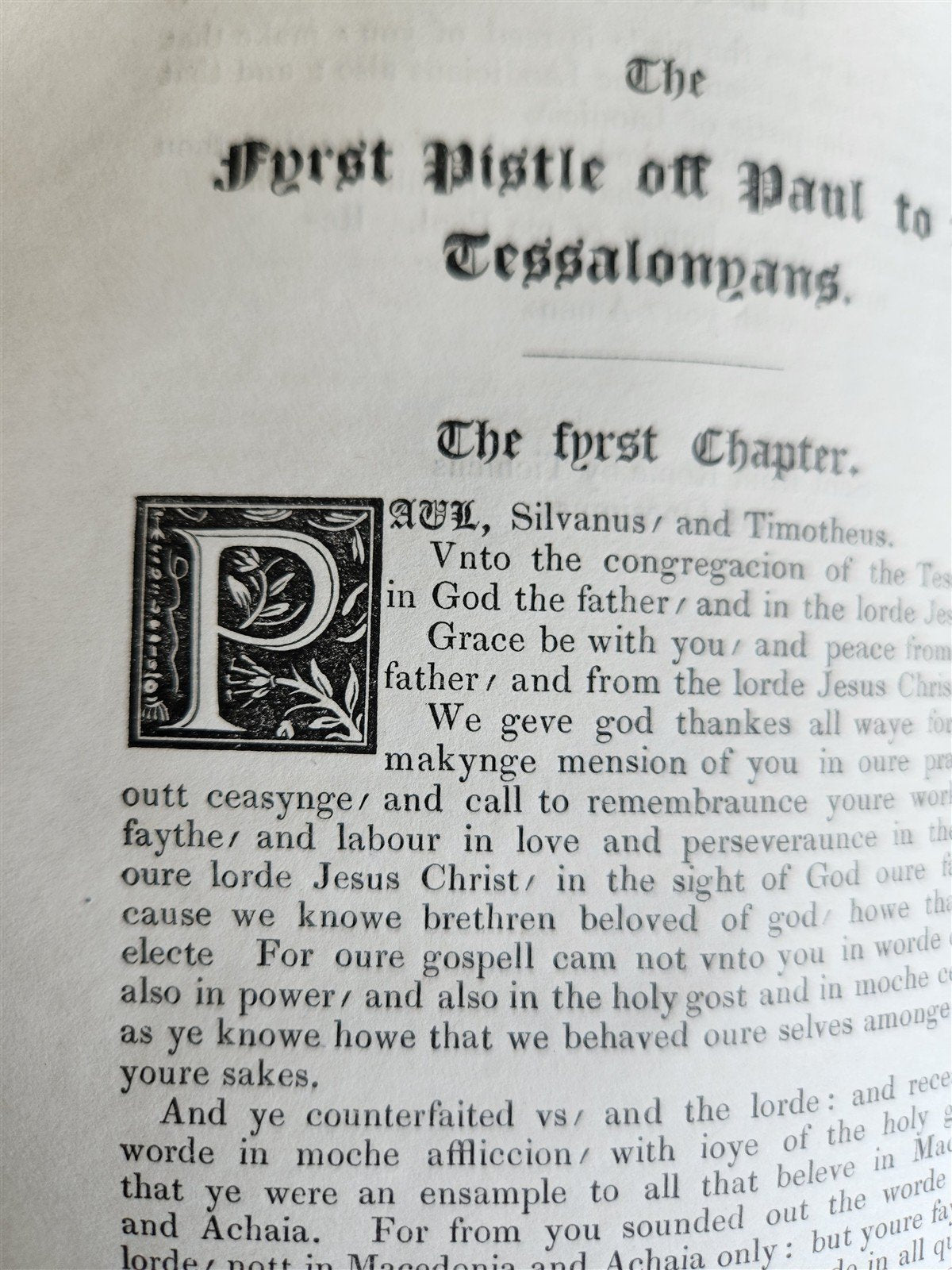 1836 BIBLE in ENGLISH by WILLIAM TYNDALE NEW TESTAMENT antique