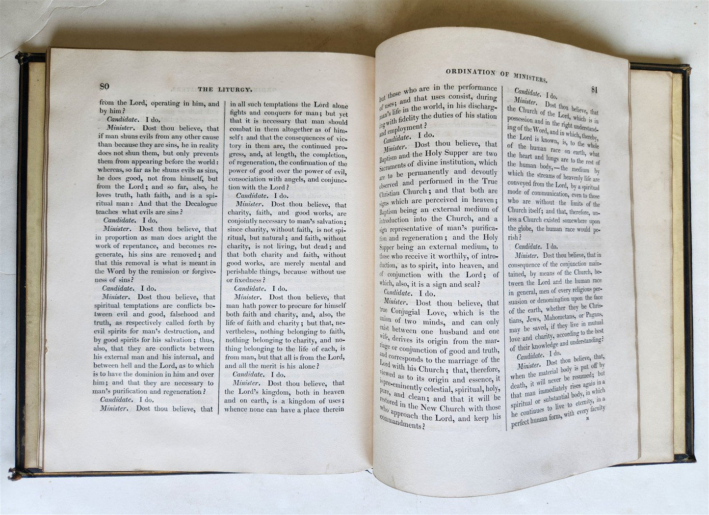 1828 LITURGY of NEW CHURCH signified by NEW JERUSALEM in REVELATION antique
