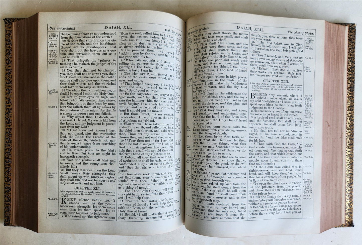 1914 BIBLE in ENGLISH OLD and NEW TESTAMENTS antique FOLIO illustrated w/ MAPS