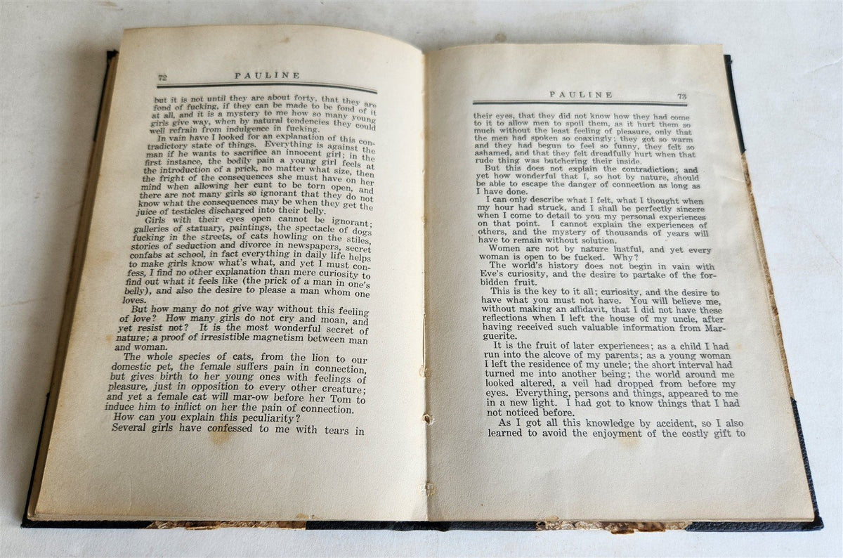 1898 EROTICA PAULINE PRIMA DONA of memoirs of AN OPERA SINGER antique