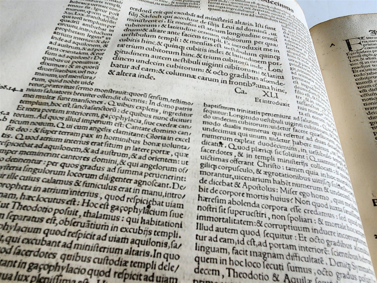 1516 POST-INCUNABULA OPERUM DIVI HIERONYMI by ST. JEROME antique PIGSKIN FOLIO