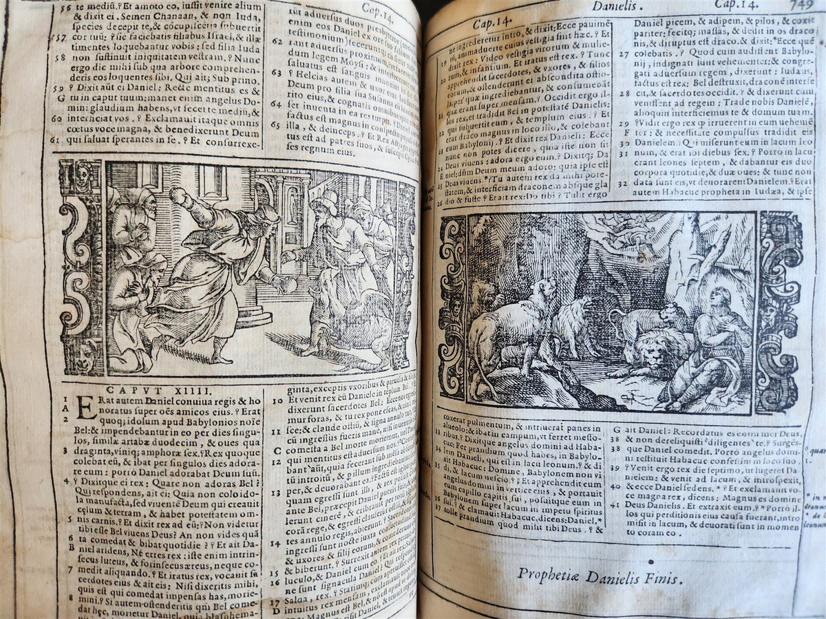 1599 BIBLE in LATIN ILLUSTRATED vellum ANTIQUE Cornelius Vanderbilt provenance