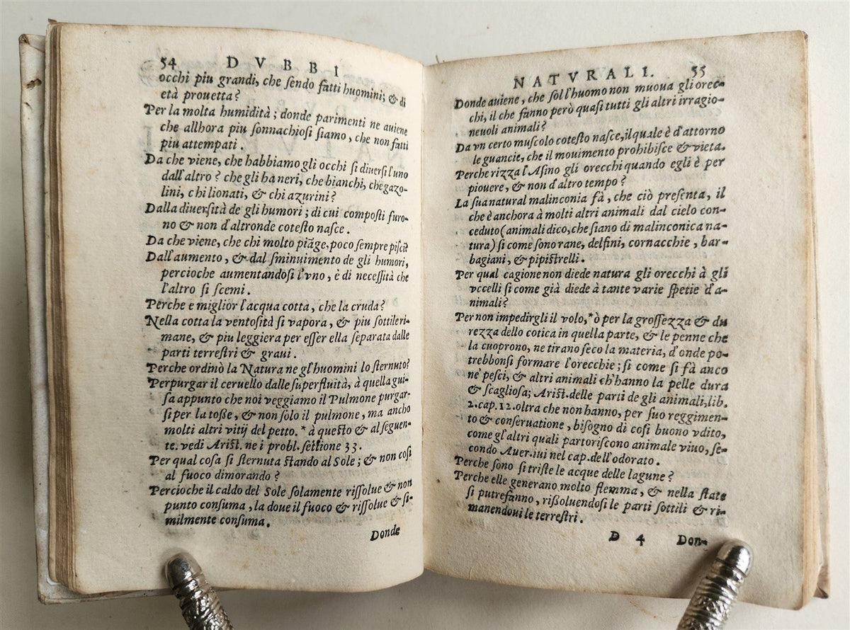 1597 Selva di Bellissimi Dubbi by Ortensio Lando antique VELLUM 16th CENTURY