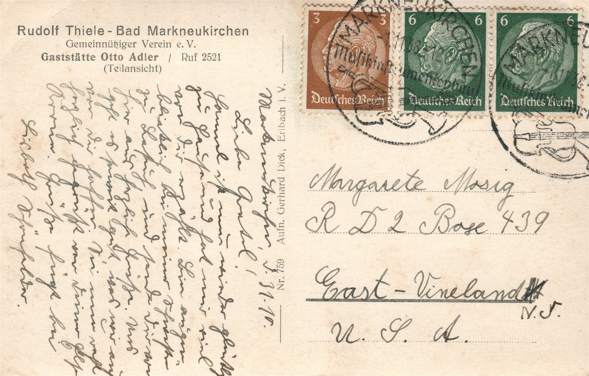 BAD MARKNEUKIRCHEN GERMANY SWIMMING POOL VINTAGE REAL PHOTO POSTCARD RPPC