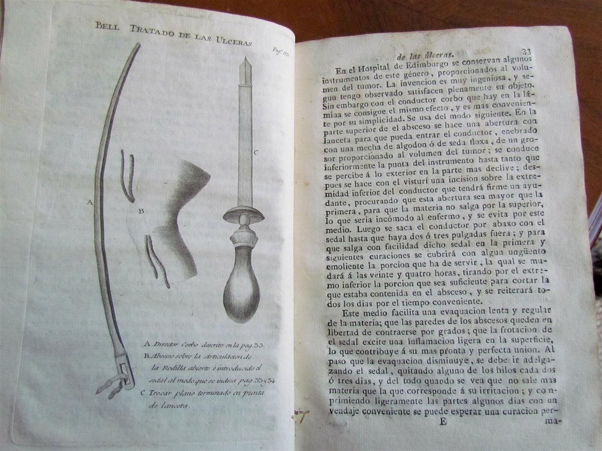 1802 TRATADO TEORICO-PRACTICO DE LAS ULCERAS MEDICAL TREATMENT OF ULCERS by BELL