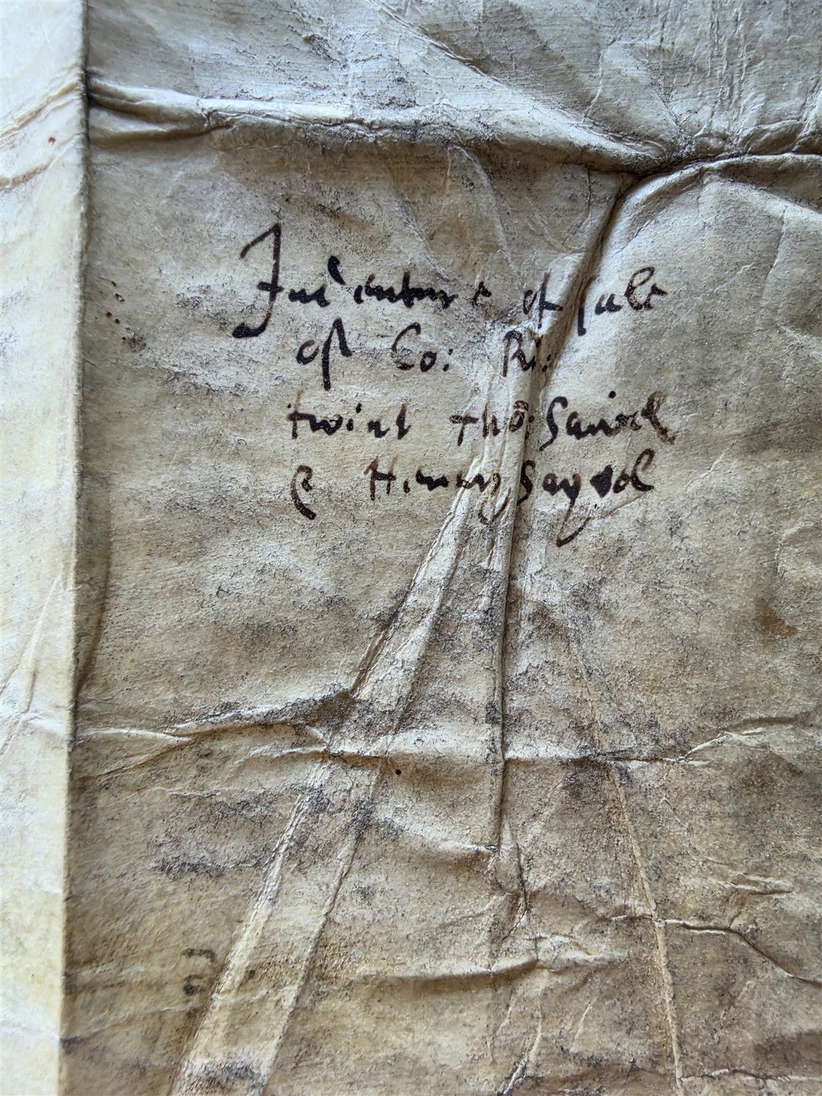 1509-1547 HENRY VIII era MANUSCRIPT INDENTURE on VELLUM in ENGLISH antique 11x12