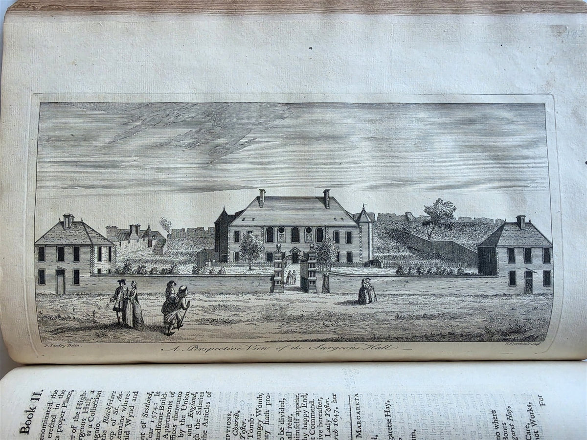 1753 HISTORY of EDINBURGH by WILLIAM MAITLAND antique ILLUSTRATED FOLIO