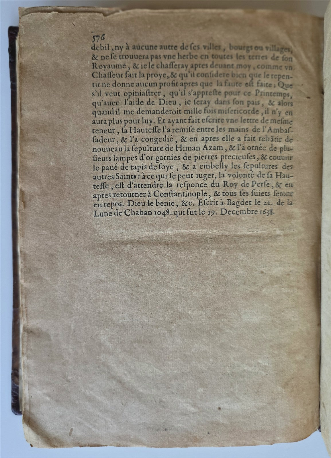1664 TRAVELS TO TURKEY antique Relation d'un voyage fait au Levant in FRENCH