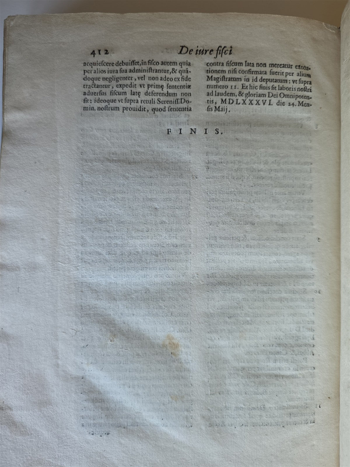 1588 COMMENTARY on FEUDAL LAW in LATIN antique 16th CENTURY