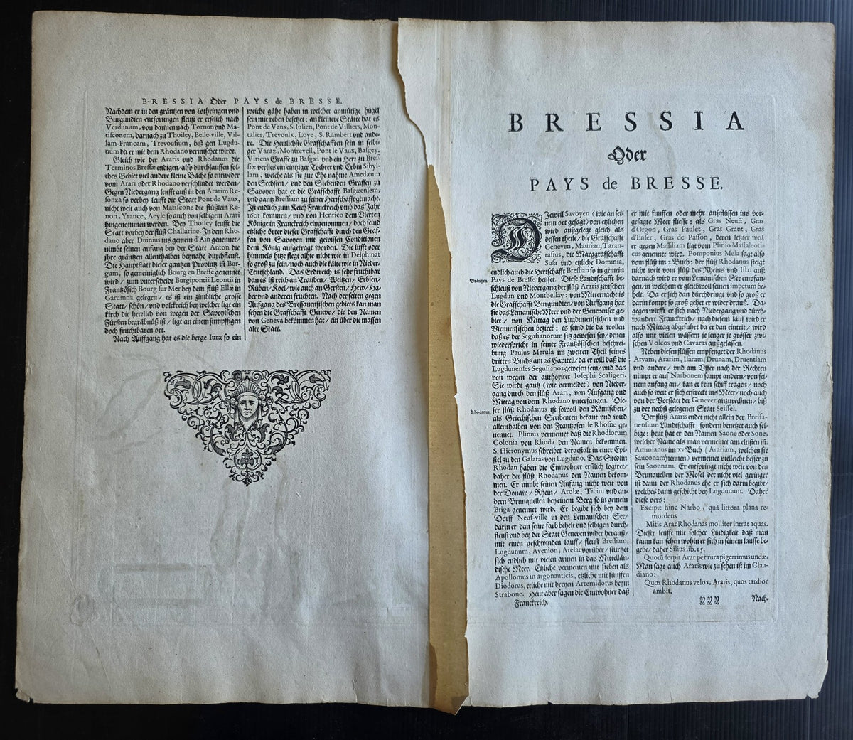 1630s MAP of FRANCE province of BRESSE antique by Johannes Janssonius