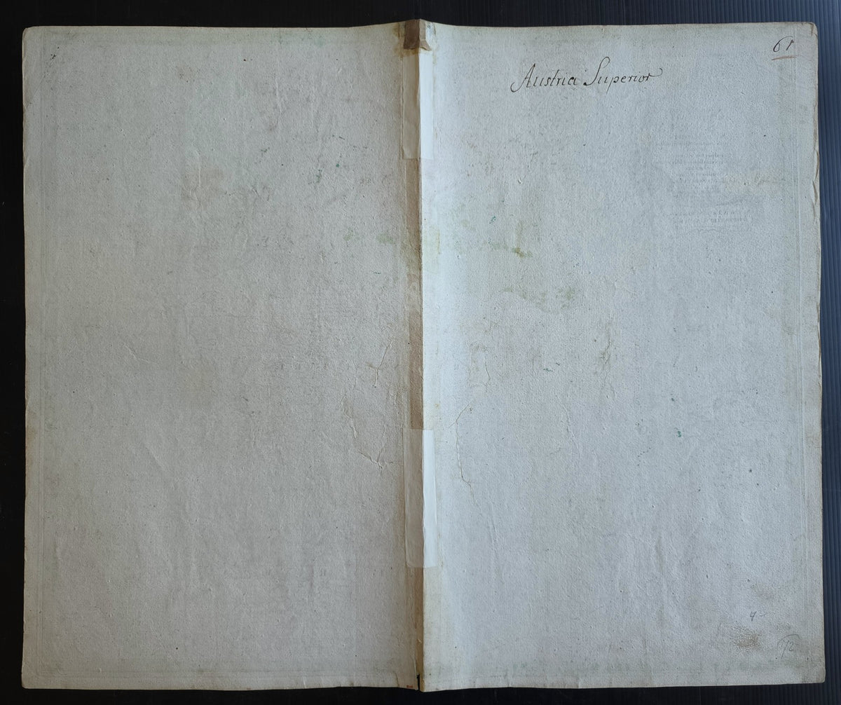 1700s MAP of AUSTRIA Nova Mappa Archiducatus Austriae Superioris ANTIQUE