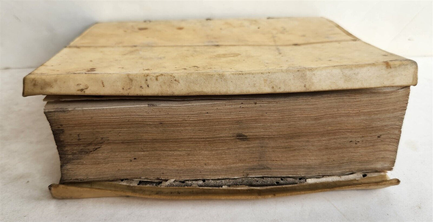 1656 ANTI-BARBARUS BIBLICUS antique VELLUM BINDING