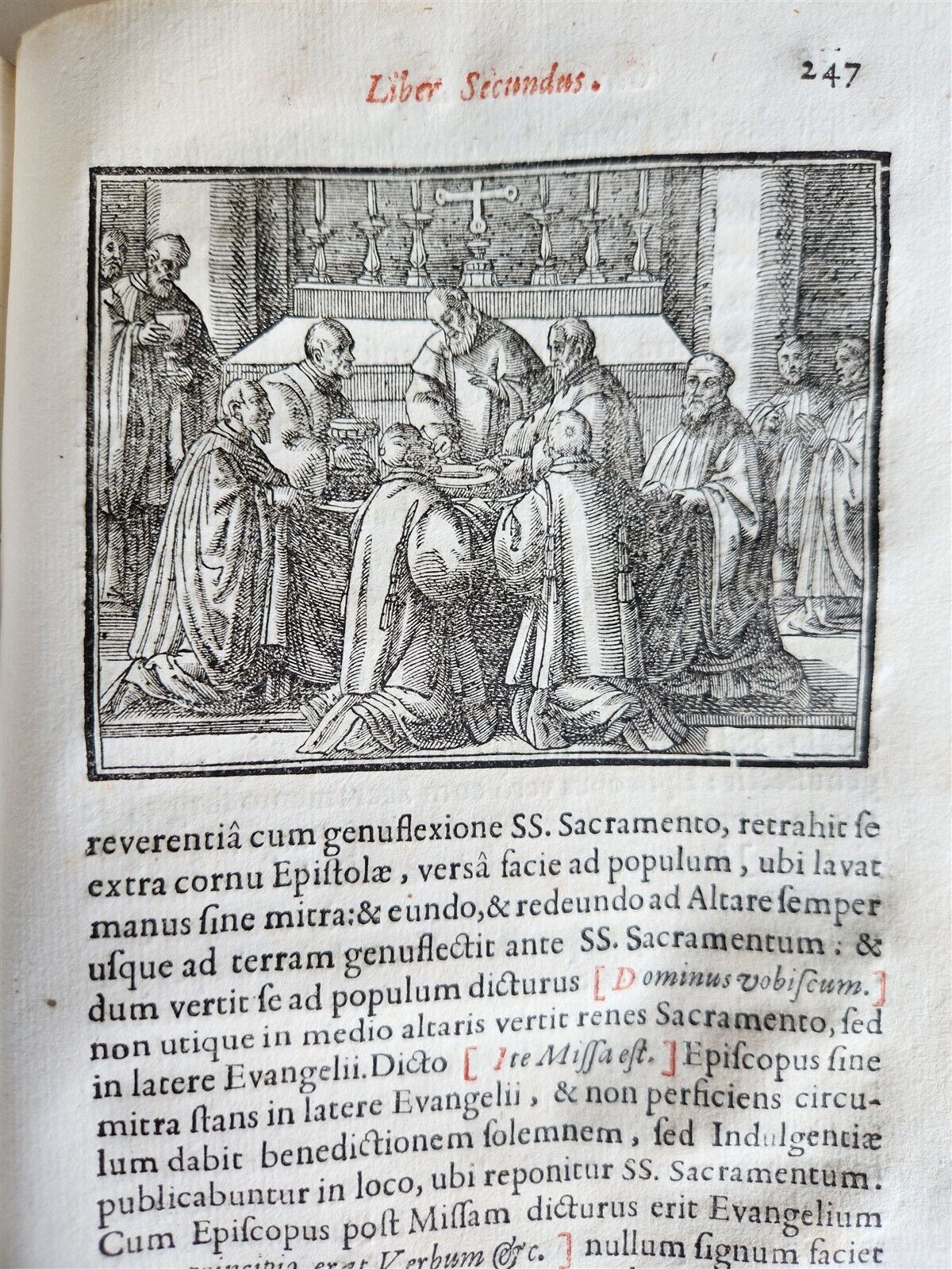 1713 CEREMONIALE EPISCOPORUM antique ILLUSTRATED VELLUM BINDING