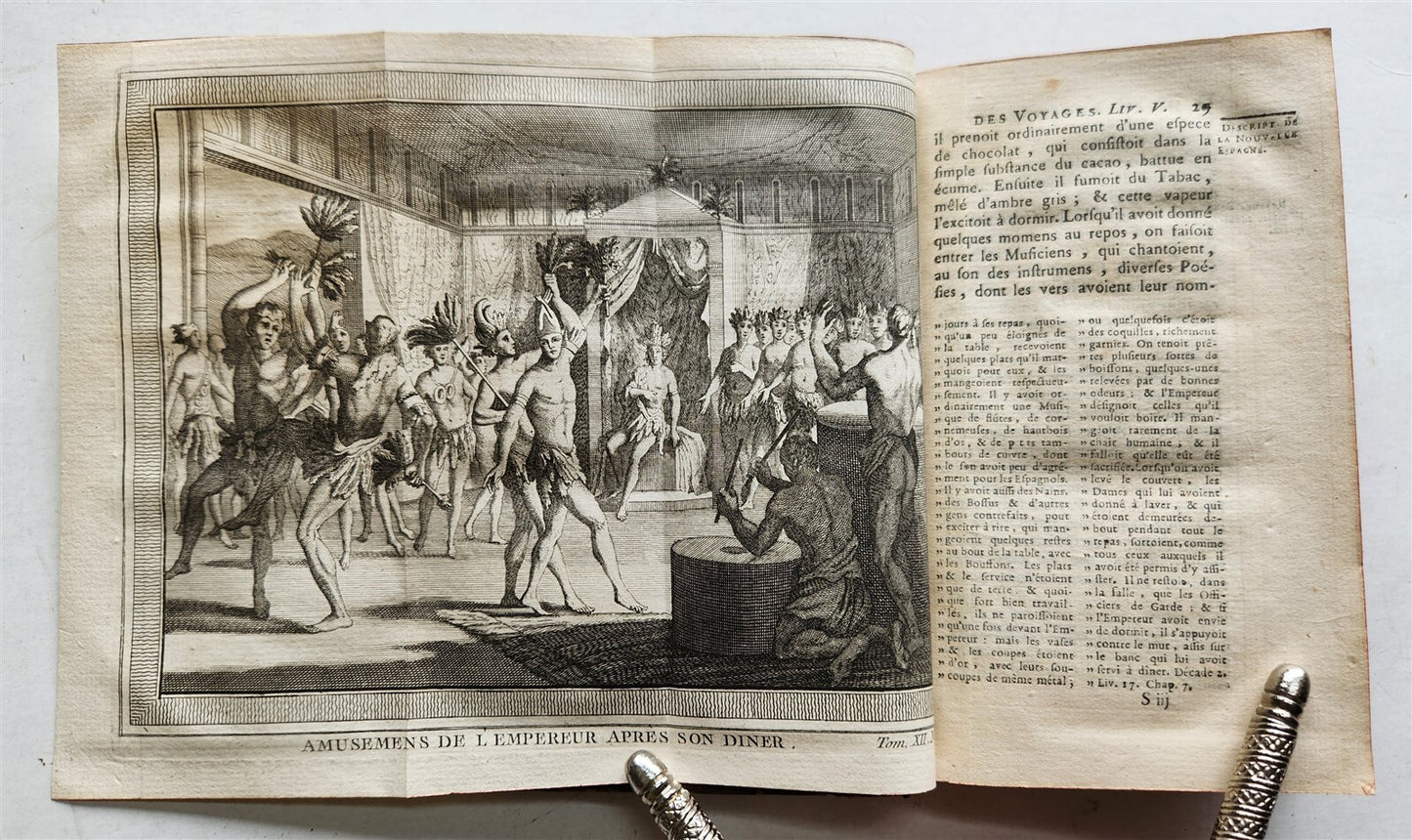 1754 HISTOIRE des VOYAGES illustrated MEXICO TRAVELS vol. 48 antique