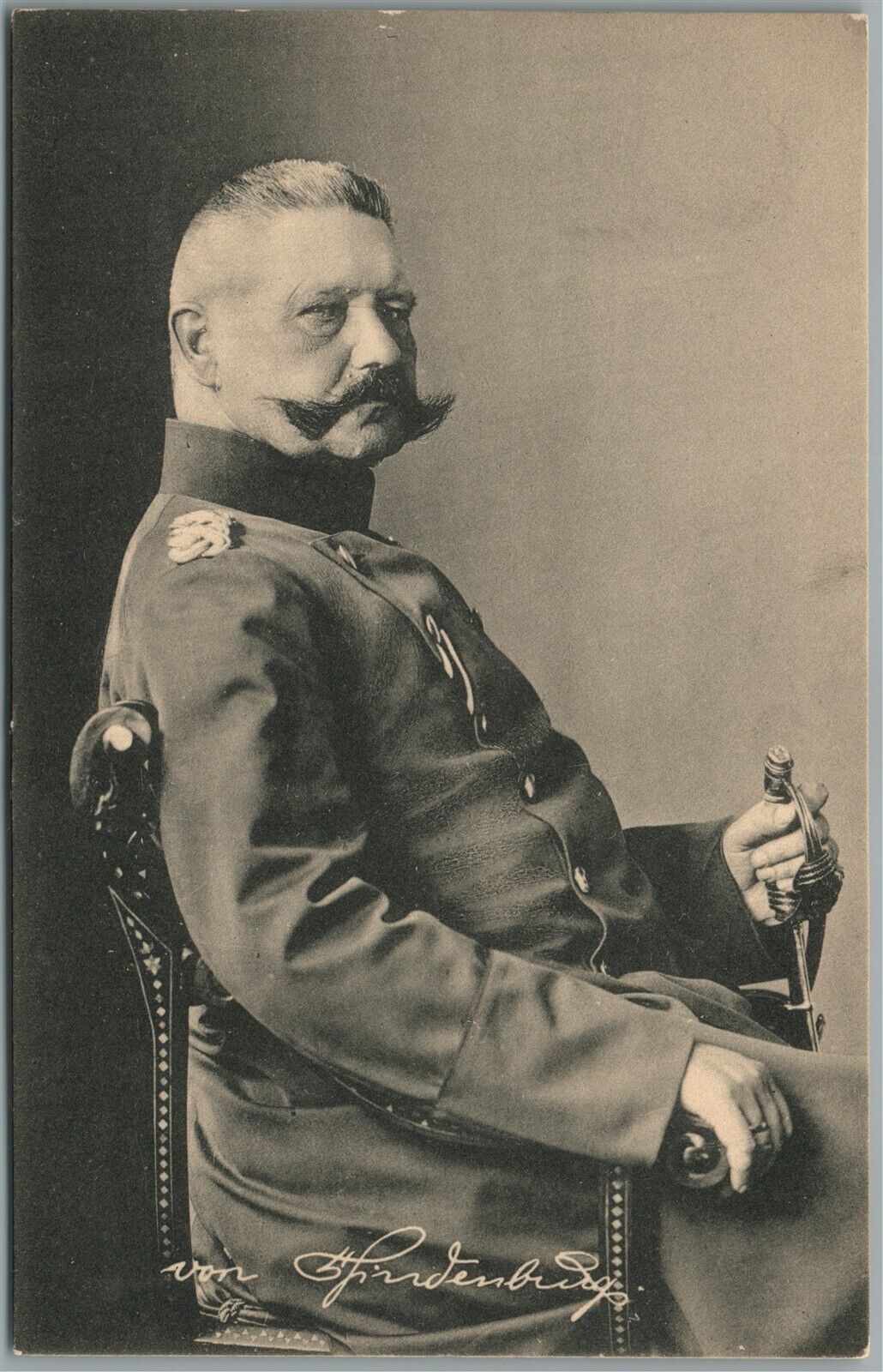HINDENBURG GERMAN WWI ERA ANTIQUE POSTCARD