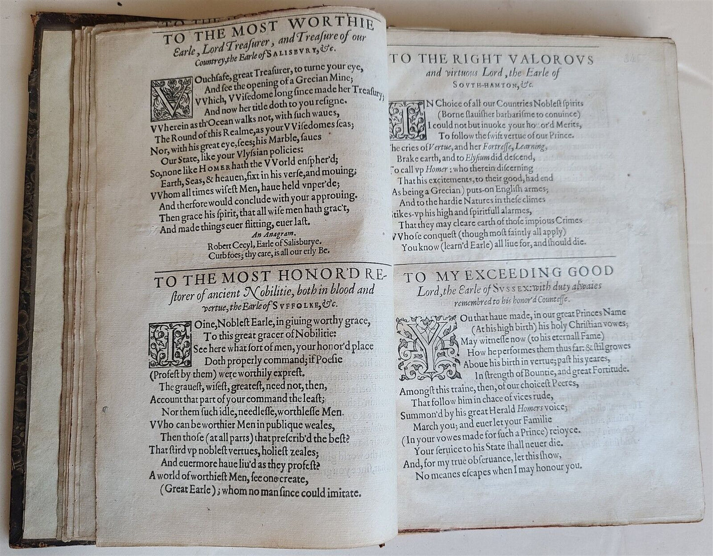 1611 ILLIADS of HOMER by GEORGE CHAPMAN antique 1st ENGLISH EDITION SCARCE