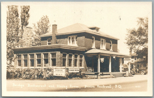 DORION VAUDREUIL CANADA RESTAURANT ANTIQUE REAL PHOTO POSTCARD RPPC