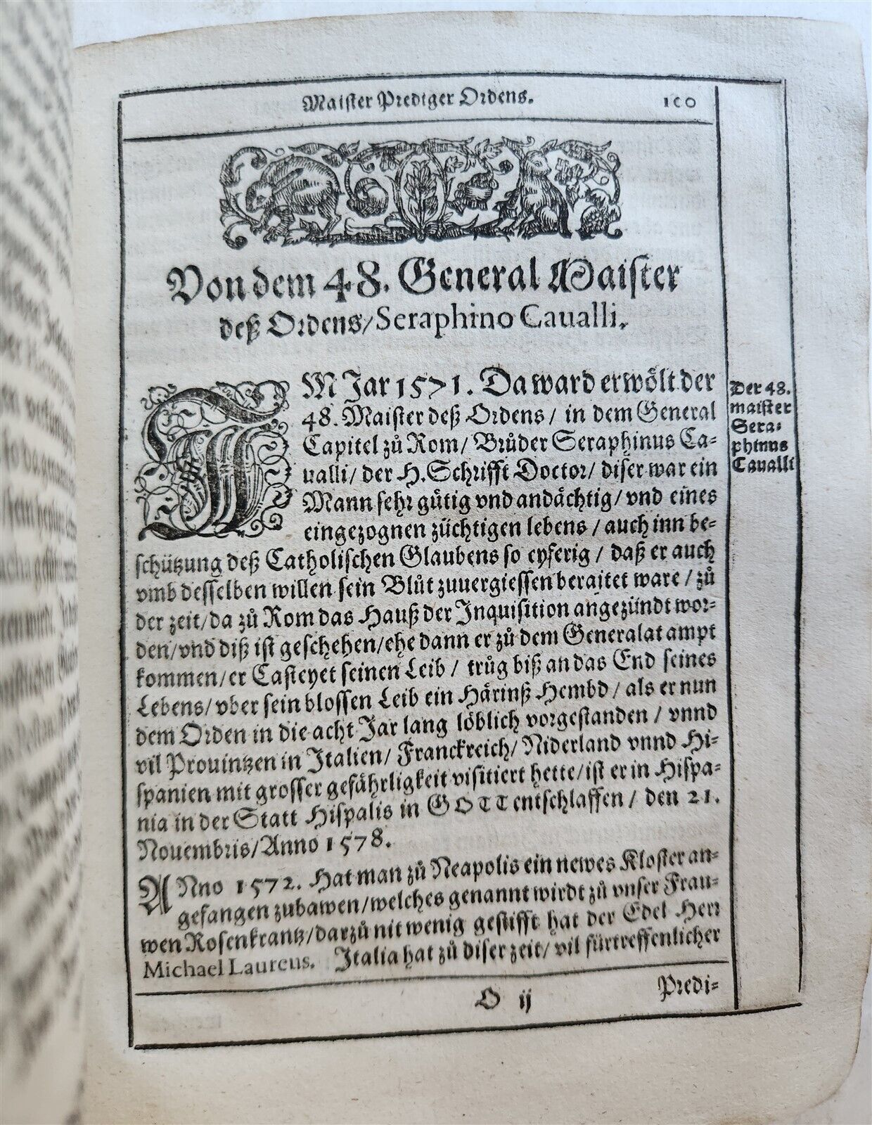 1596 HISTORICAL DESCRIPTION SHORT CHRONICLE of DOMINICAN ORDER antique VELLUM