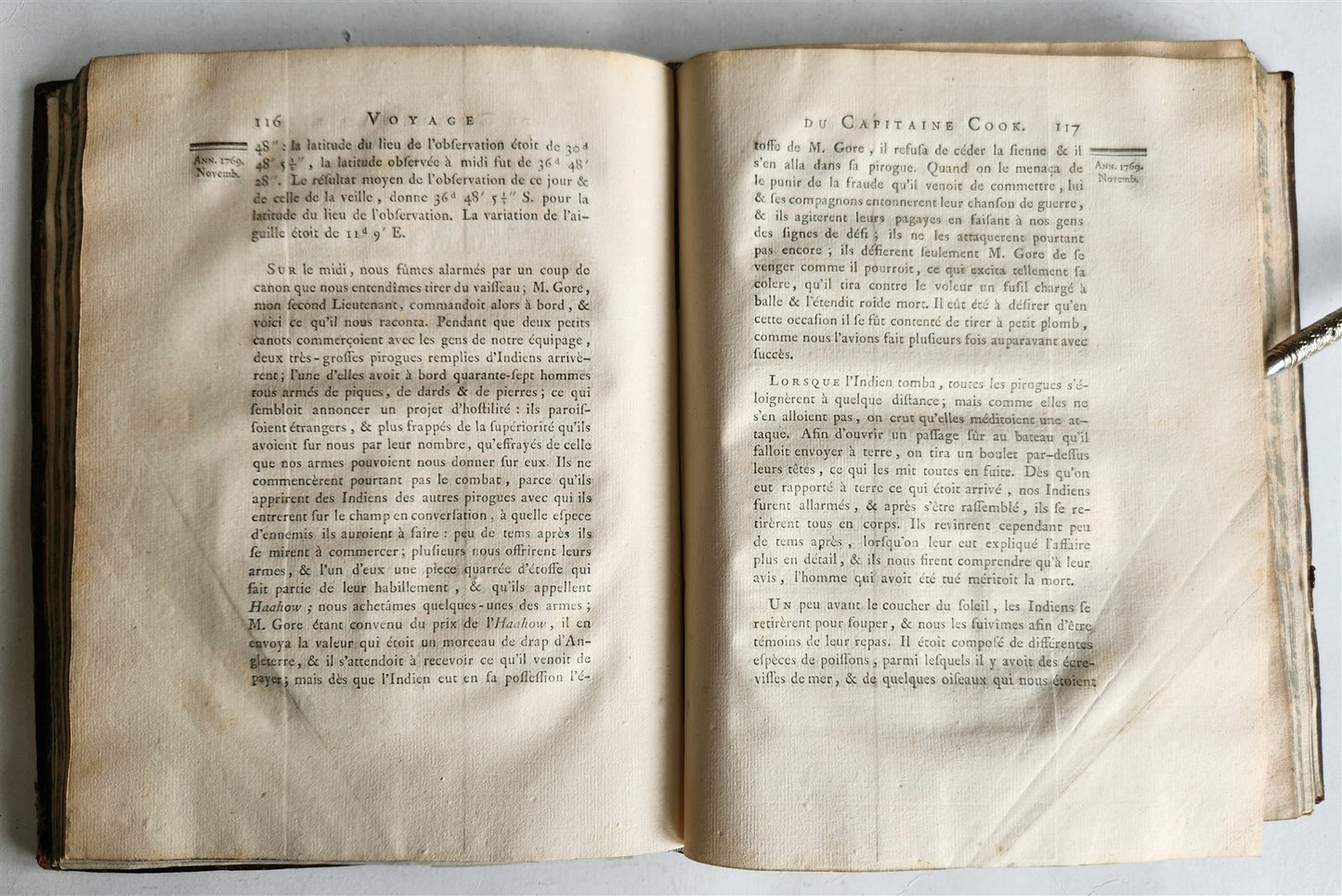 1774 RELATION des VOYAGES by J.HAWKESWORTH antique CAPT. JAMES COOK Vol. III