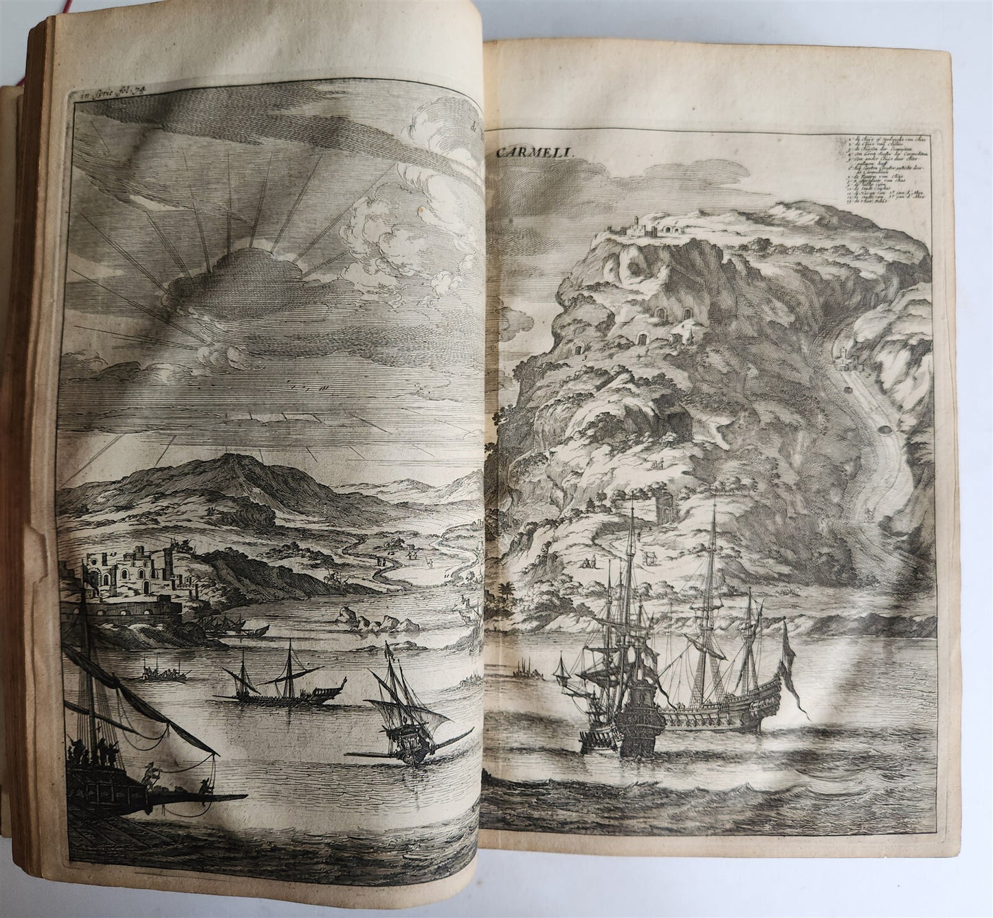1677 TRAVELS to PALESTINE SYRIA & HOLY LAND antique FOLIO ILLUSTRATED w/ MAPS