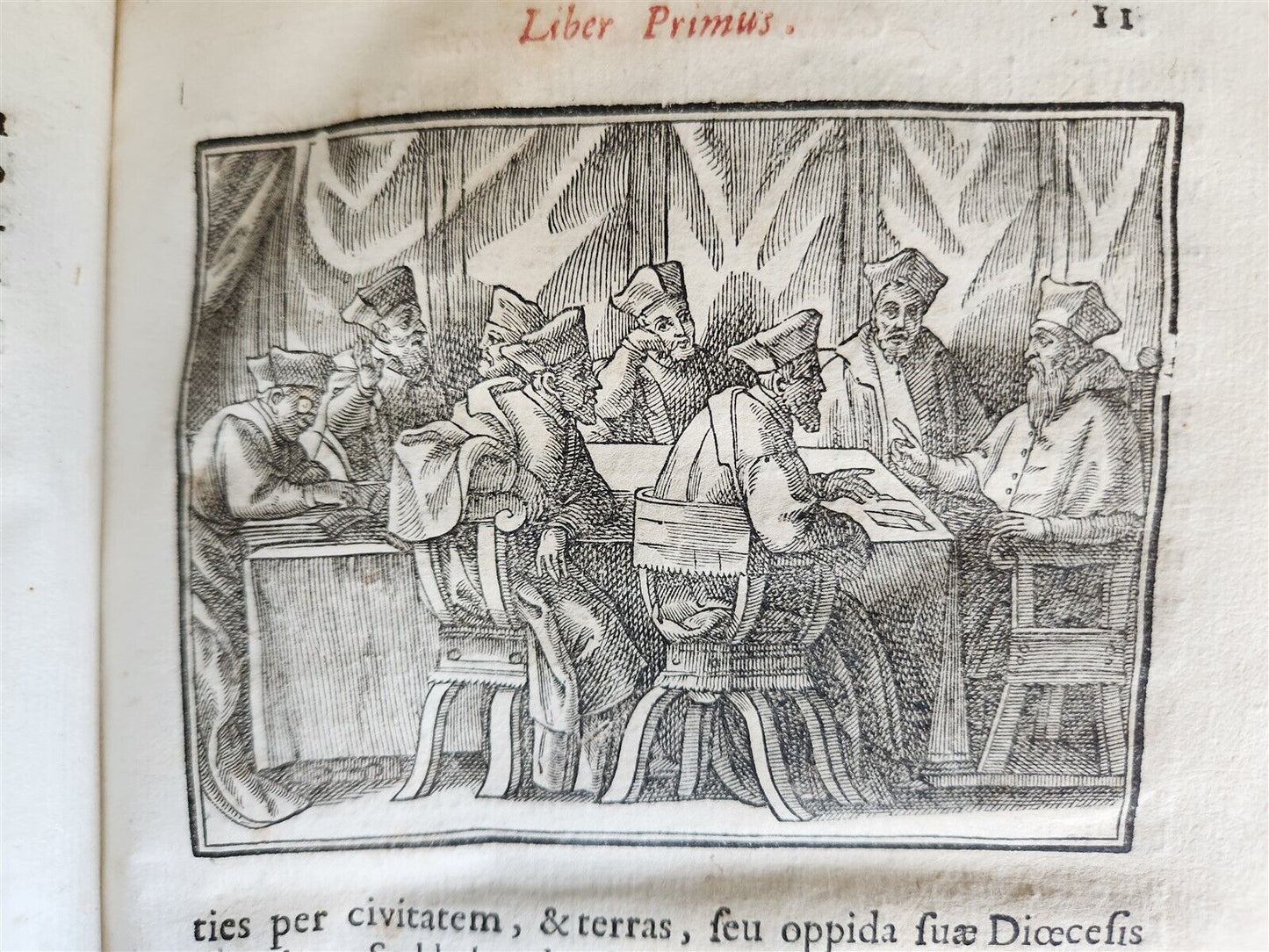 1713 CEREMONIALE EPISCOPORUM antique ILLUSTRATED VELLUM BINDING