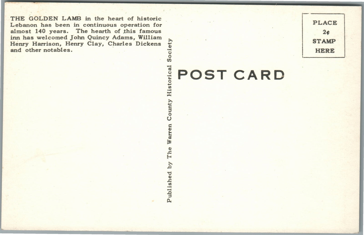 LEBANON OH GOLDEN LAMB HOTEL VINTAGE REAL PHOTO POSTCARD RPPC