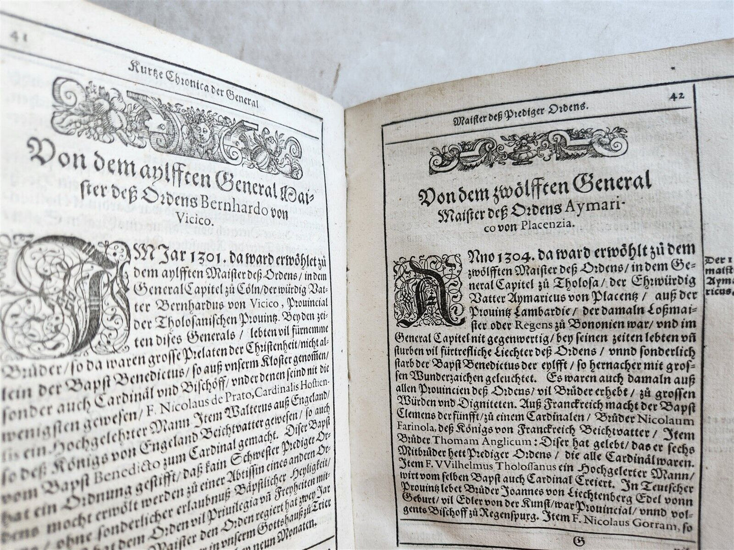 1596 HISTORICAL DESCRIPTION SHORT CHRONICLE of DOMINICAN ORDER antique VELLUM