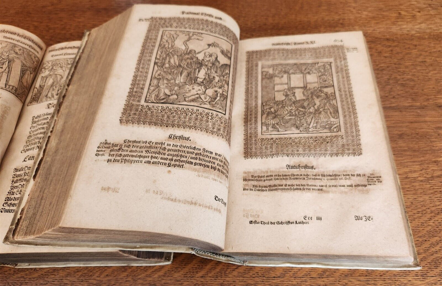1661-1664 MARTIN LUTHER WORKS 7 FOLIO VOLS antique VELLUM in GERMAN ILLUSTRATED