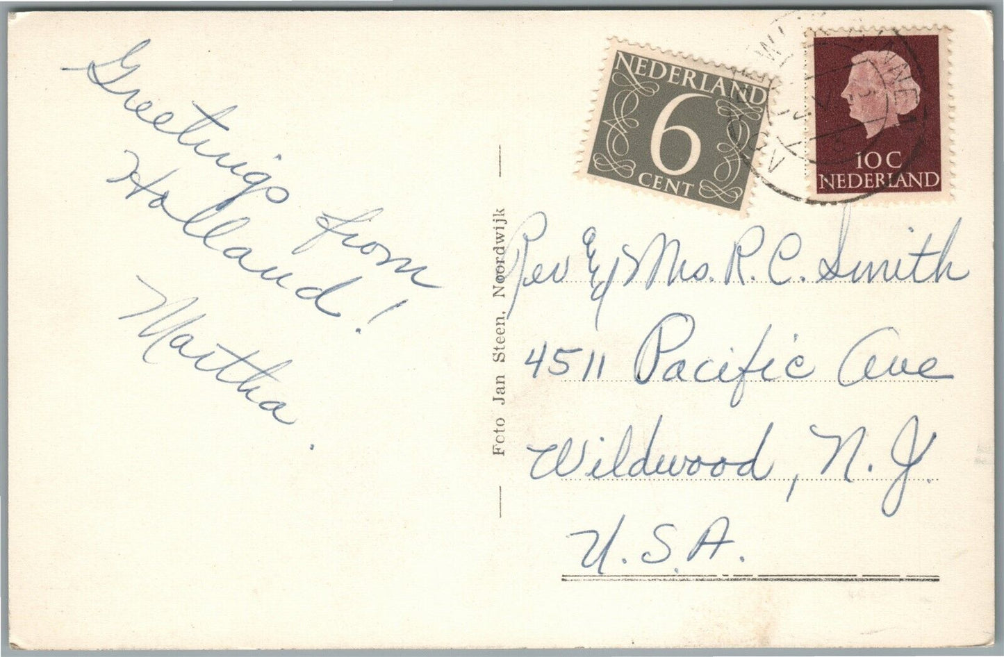 NETHERLANDS NOORDWIJK HOTEL DIUNLUST VINTAGE REAL PHOTO POSTCARD RPPC