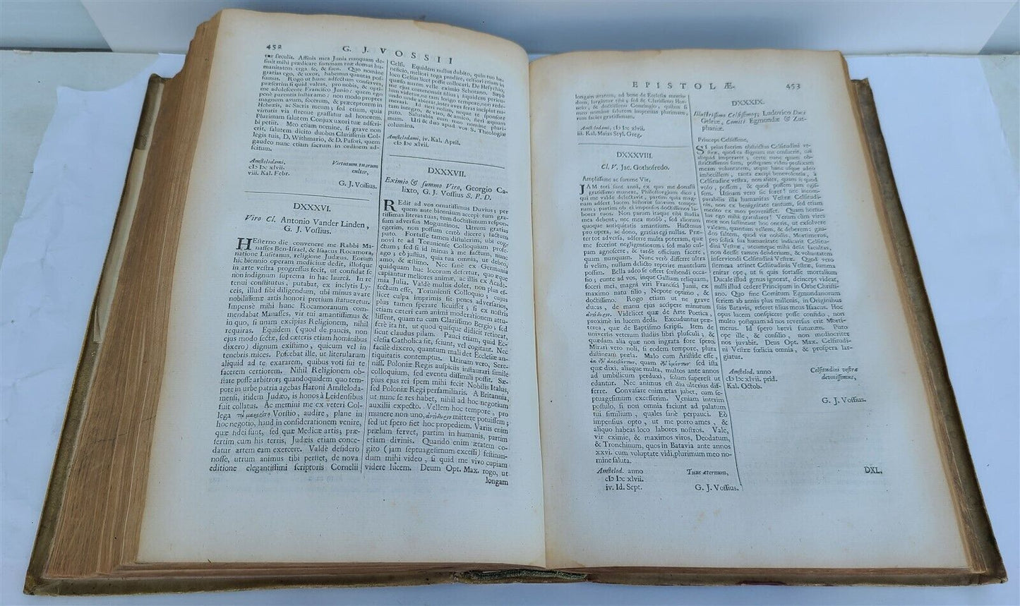 1690 Gerardus Vossius VELLUM FOLIO antique Clarorum Virorum ad eum Epistoae