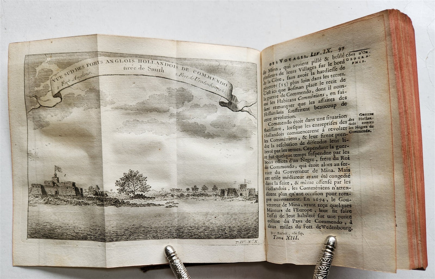 1748 HISTOIRE des VOYAGES VOL.13 antique illustrated AFRICA TRAVELS GHANA GUINEA