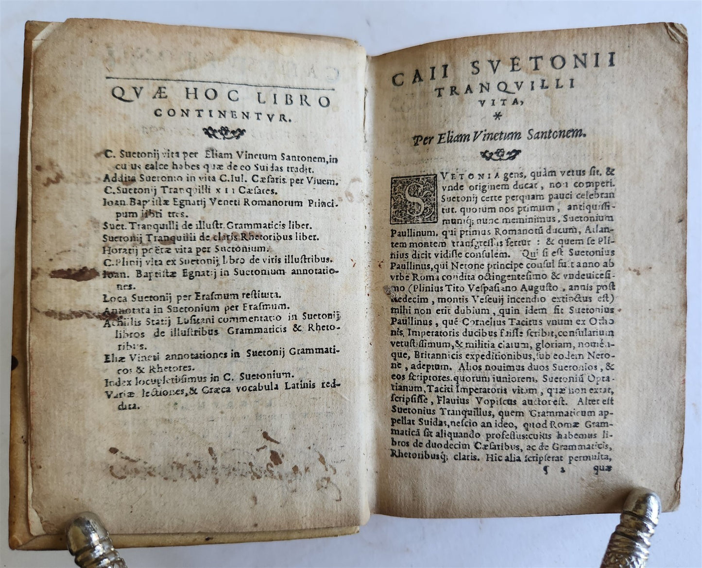1576 TWELVE CAESARS by SUETONIUS antique VELLUM BOUND ROMAN HISTORY