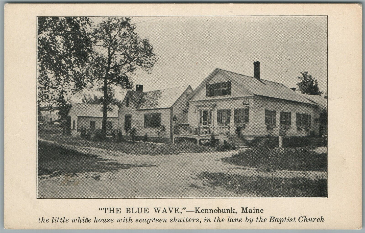 KENNEBUNK ME BLUE WAVE ANTIQUE POSTCARD