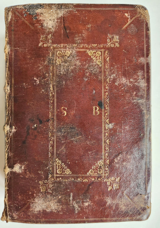 1679 BIBLE in ENGLISH King James antique ORIGINAL red morocco BINDING
