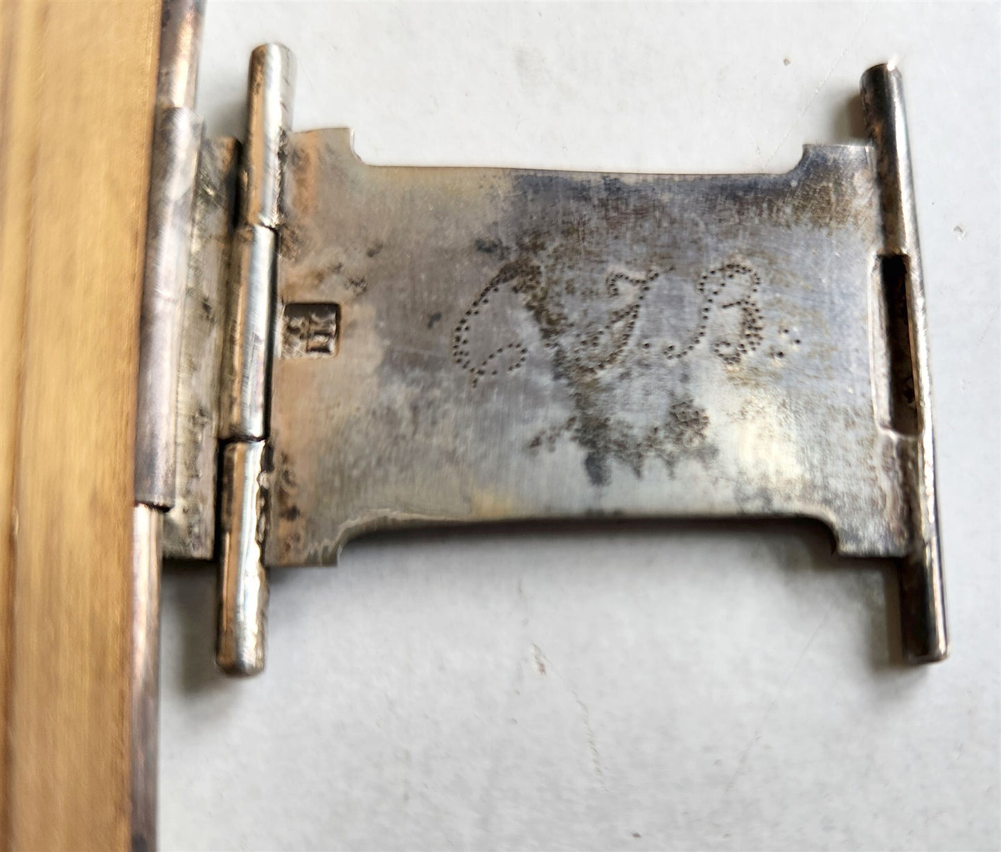 1843 DUTCH CHURCH BOOK antique w/ SILVER EDGES & CLASPS