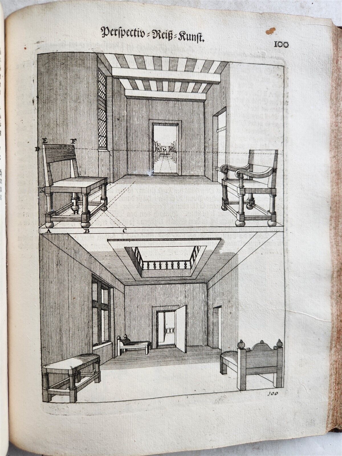 1710 DRAWING PERSPECTIVE for ARTISTS & ARCHITECTS antique ILLUSTRATED 150 PLATES