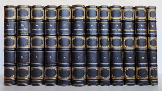 1789 BIBLE in FRENCH ILLUSTRATED w/ 300 PLATES 12 VOLUMES SET antique