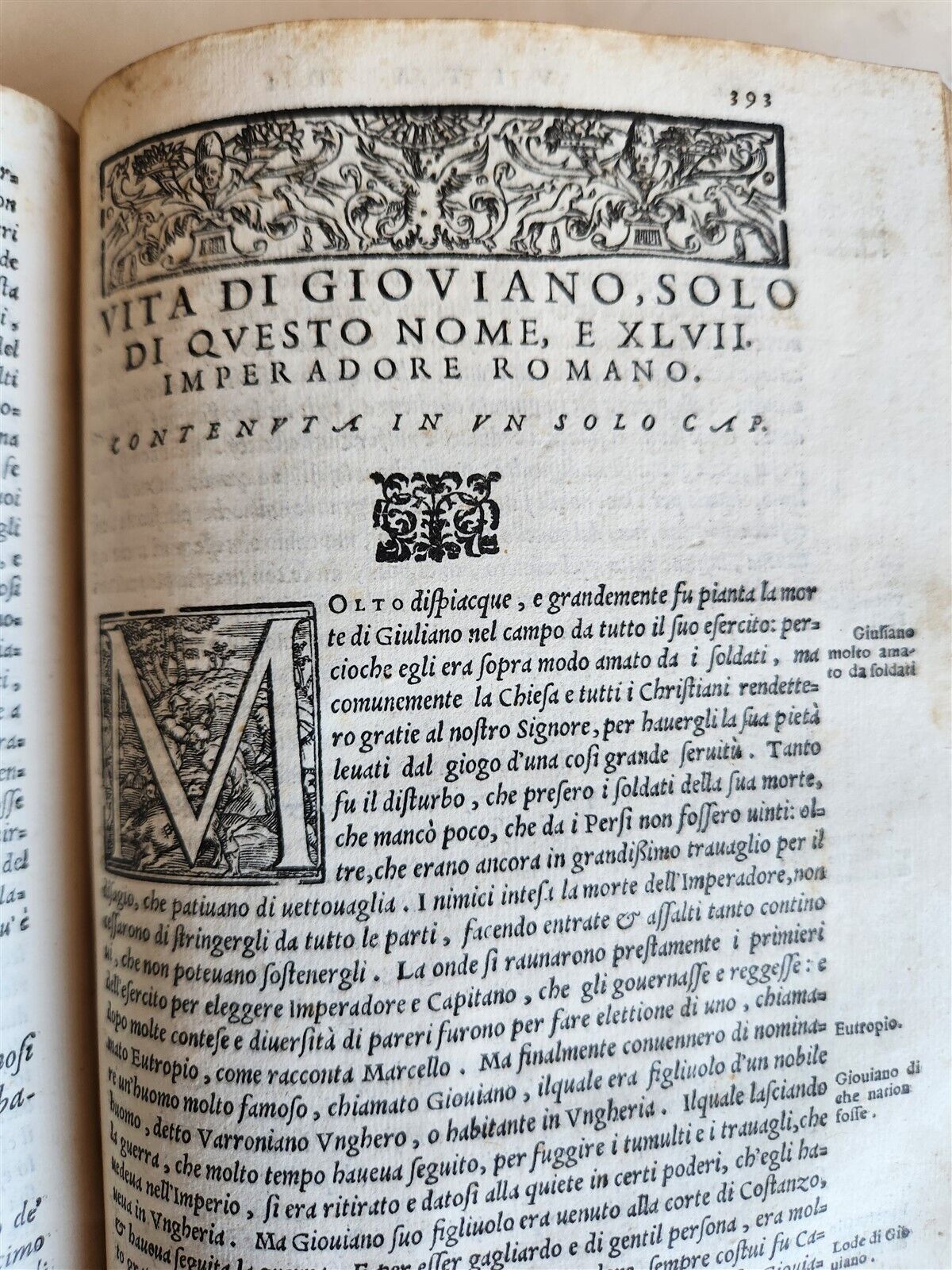 1560 LIVES of EMPERORS by PETER MESSIA antique VELLUM BINDING 16th CENTURY